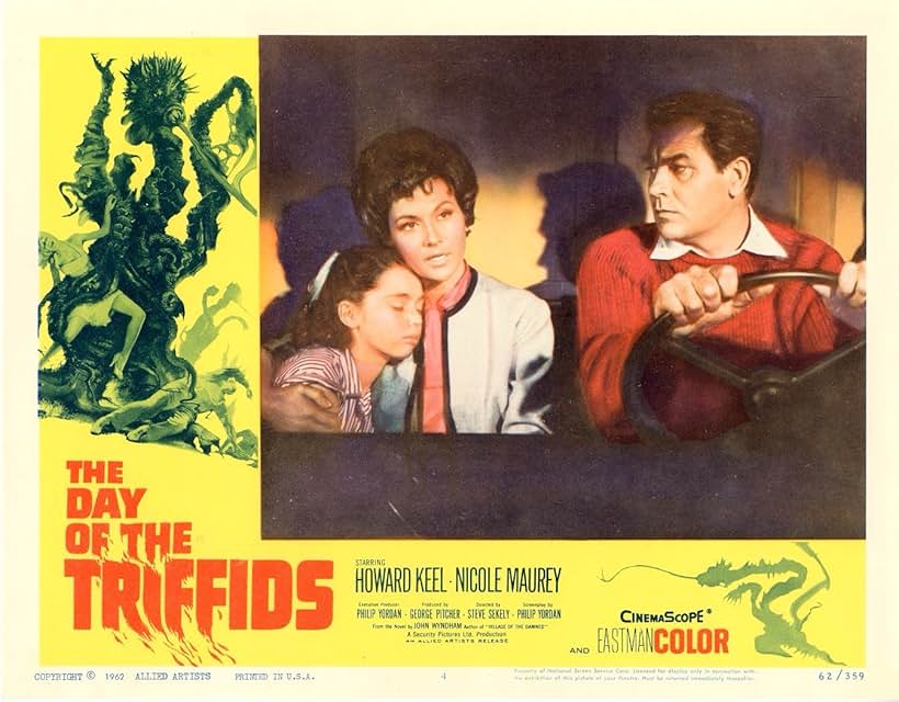 Janina Faye, Howard Keel, and Nicole Maurey in The Day of the Triffids (1963)