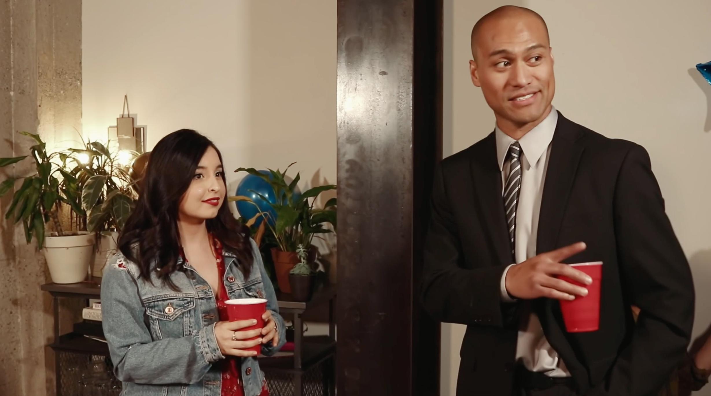 Napoleon Tavale and Amy Cassandra Martinez in The Love Market (2021)