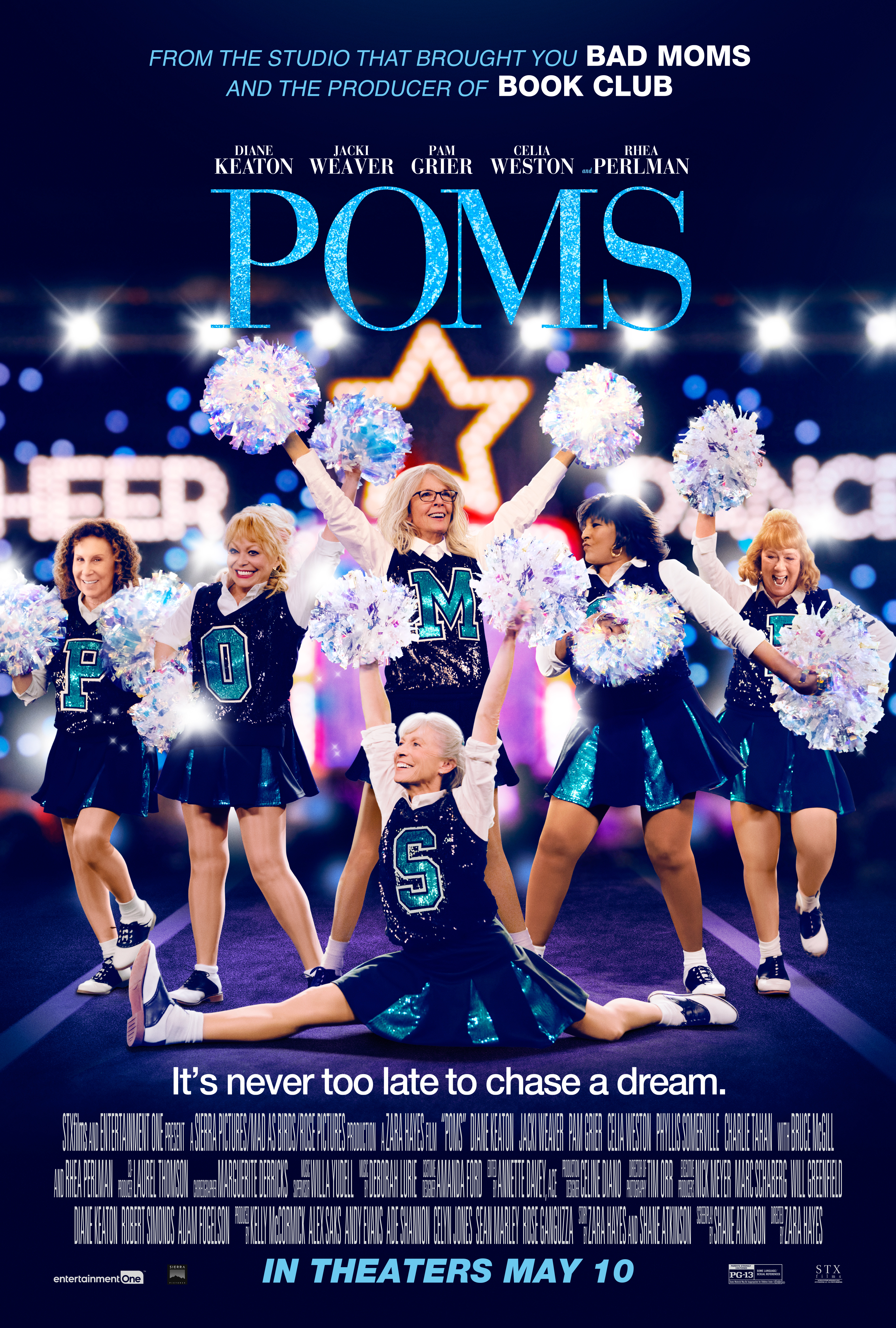 Pam Grier, Diane Keaton, Rhea Perlman, Jacki Weaver, and Celia Weston in Poms (2019)