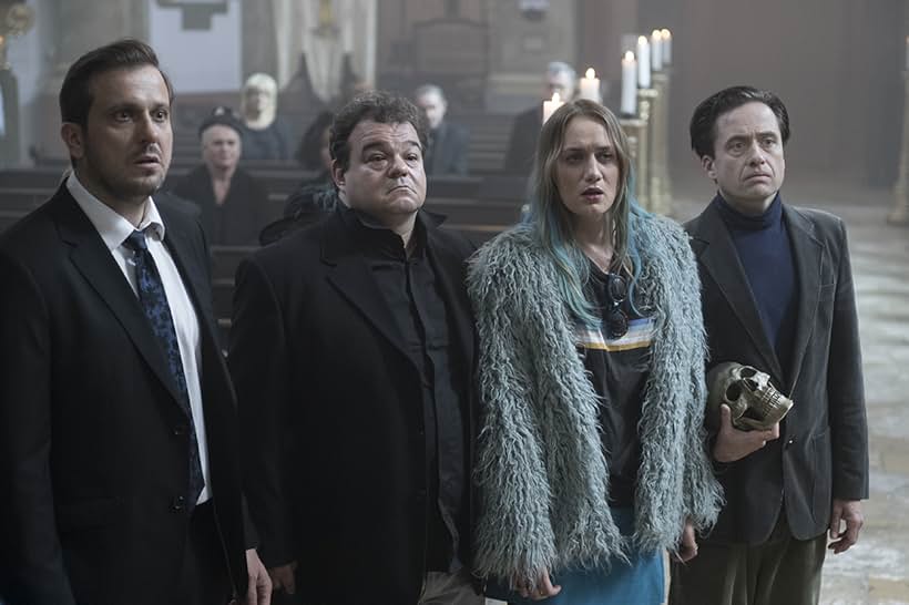 Ferenc Elek, Béla Mészáros, Ákos Inotay, and Andrea Petrik in Budapest Heist (2020)