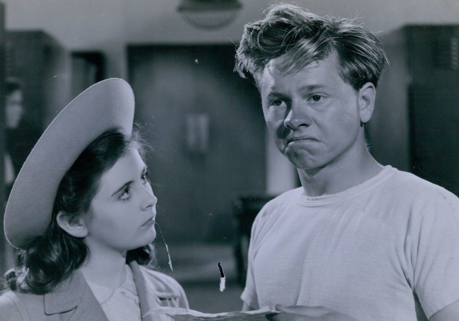 Mickey Rooney and Juanita Quigley in A Yank at Eton (1942)