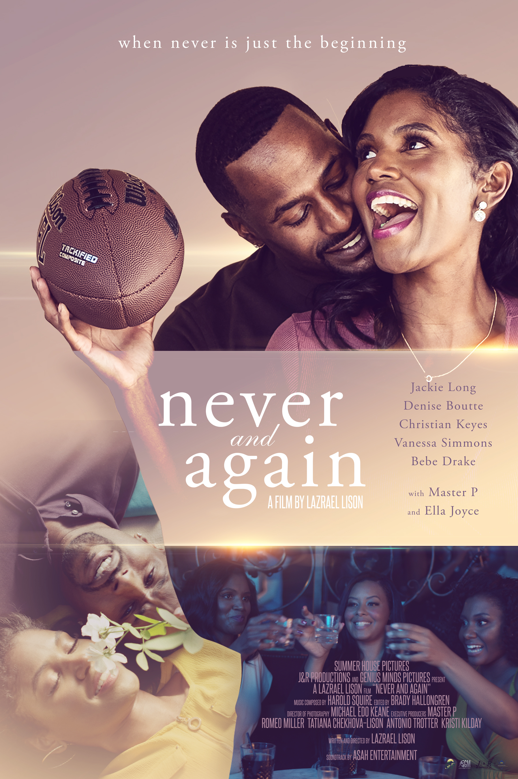 Master P, Tatiana Chekhova, Bebe Drake, Ella Joyce, Jackie Long, Denise Boutte, Christian Keyes, Vanessa Simmons, Jayson Bernard, and Acoryé White in Never and Again (2021)