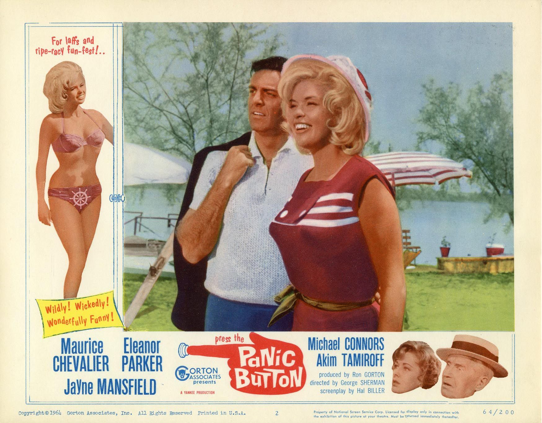 Mike Connors and Jayne Mansfield in Panic Button (1964)