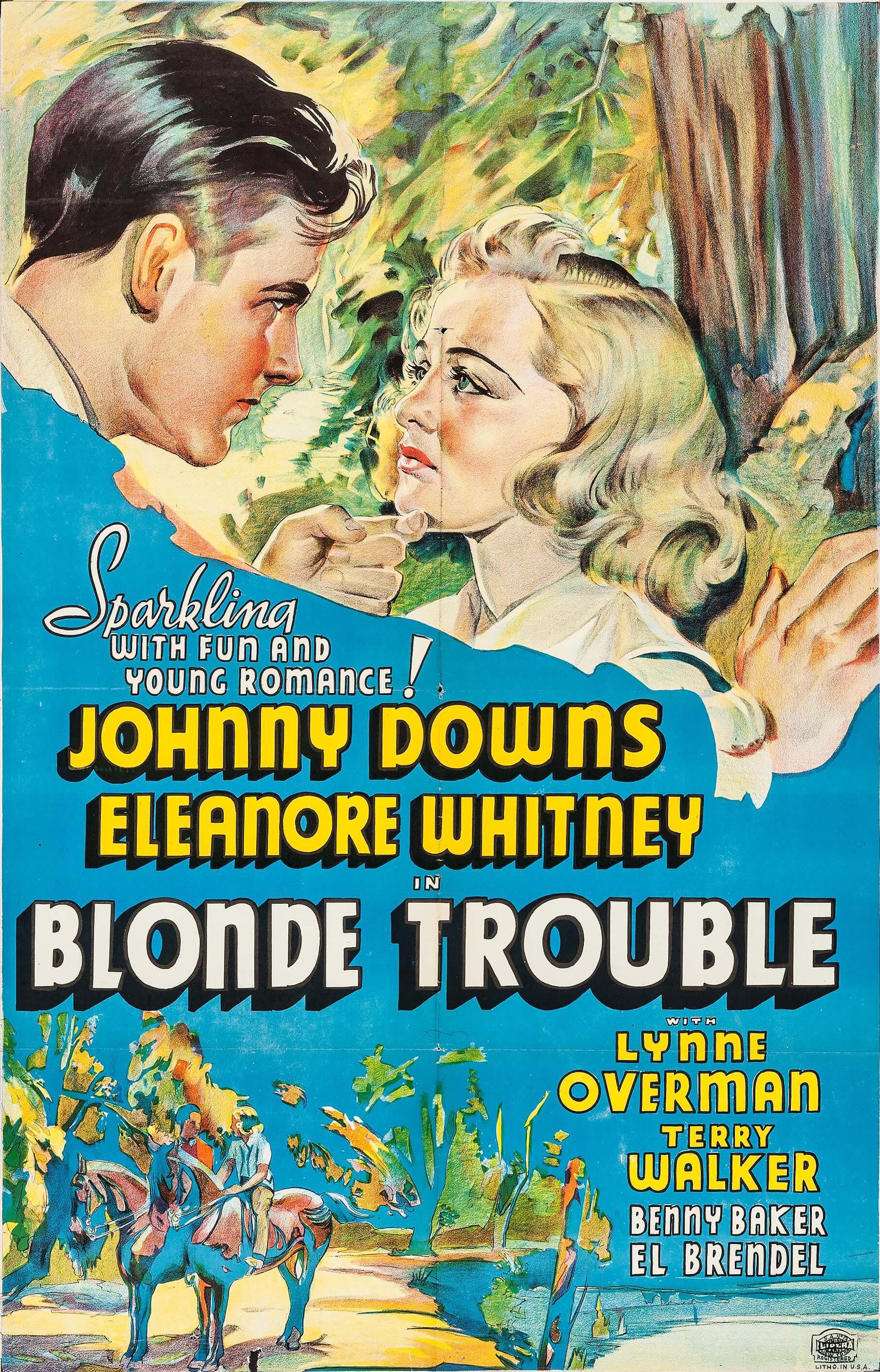 Johnny Downs and Eleanore Whitney in Blonde Trouble (1937)