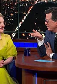 Elisabeth Moss and Stephen Colbert in Elisabeth Moss/Matt Bomer/Steven Rogers (2019)