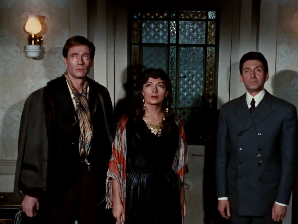 Mel Ferrer, Juliette Gréco, and Renaud Mary in Elena and Her Men (1956)