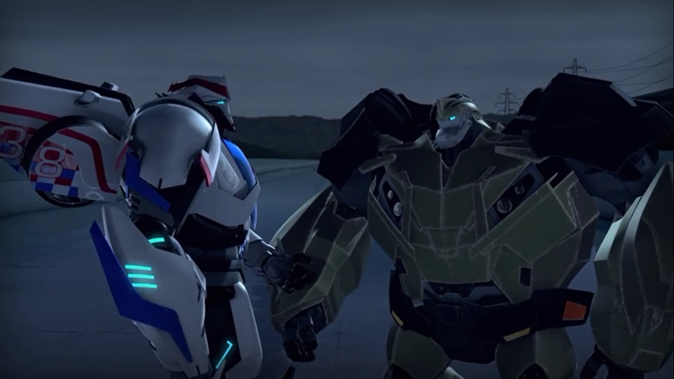 Nolan North and Kevin Michael Richardson in Transformers Prime (2010)