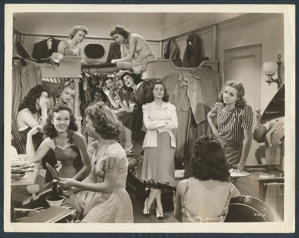 Kathryn Adams, Laverne Andrews, Maxene Andrews, Patty Andrews, Dora Clement, Julie Duncan, Constance Moore, Peggy Moran, Anne Nagel, and The Andrews Sisters in Argentine Nights (1940)