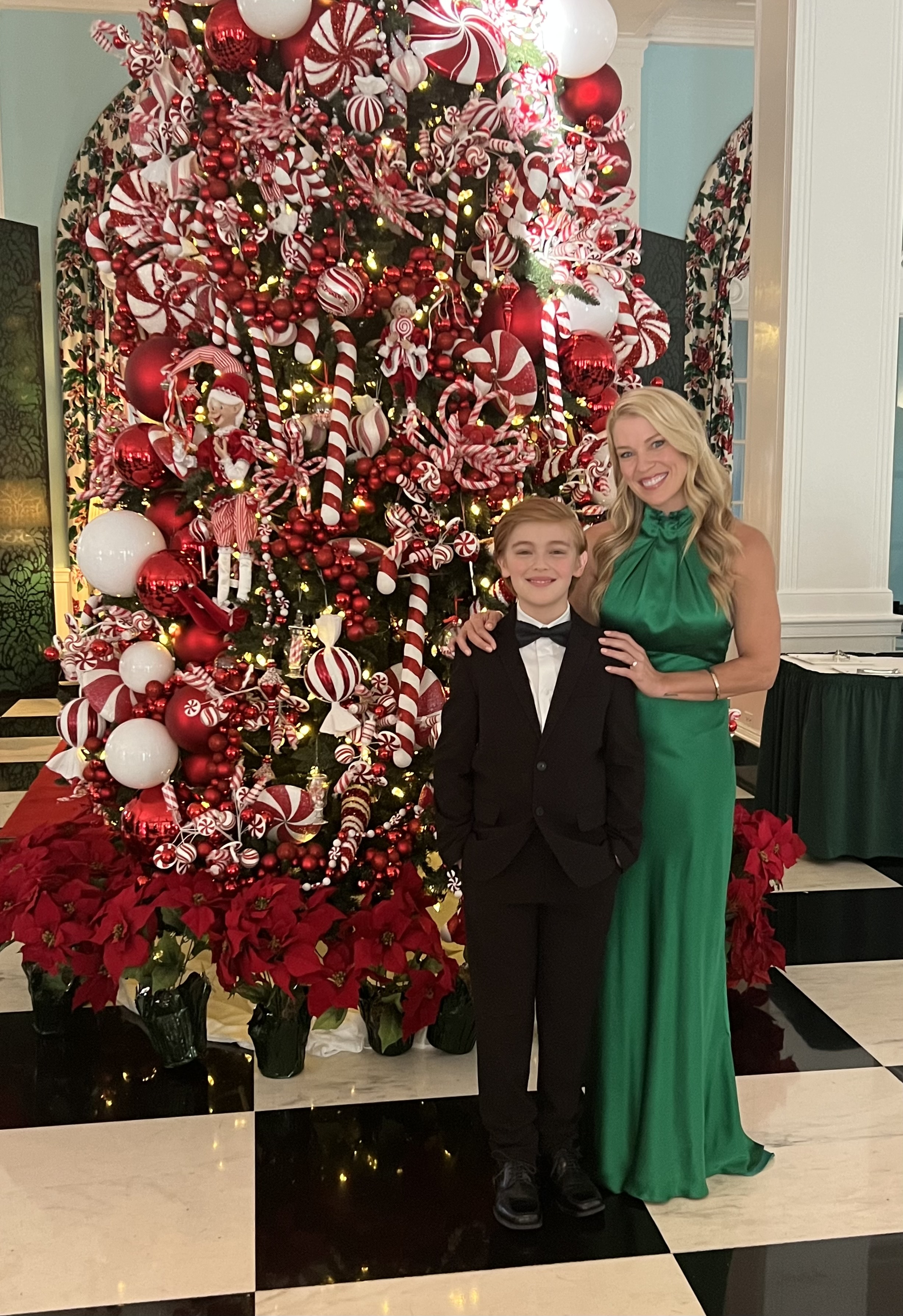 Alicia Leigh Willis and Hudson Barry at an event for Christmas at the Greenbrier (2022)