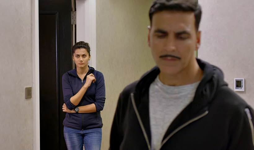 Akshay Kumar and Taapsee Pannu in Naam Shabana (2017)