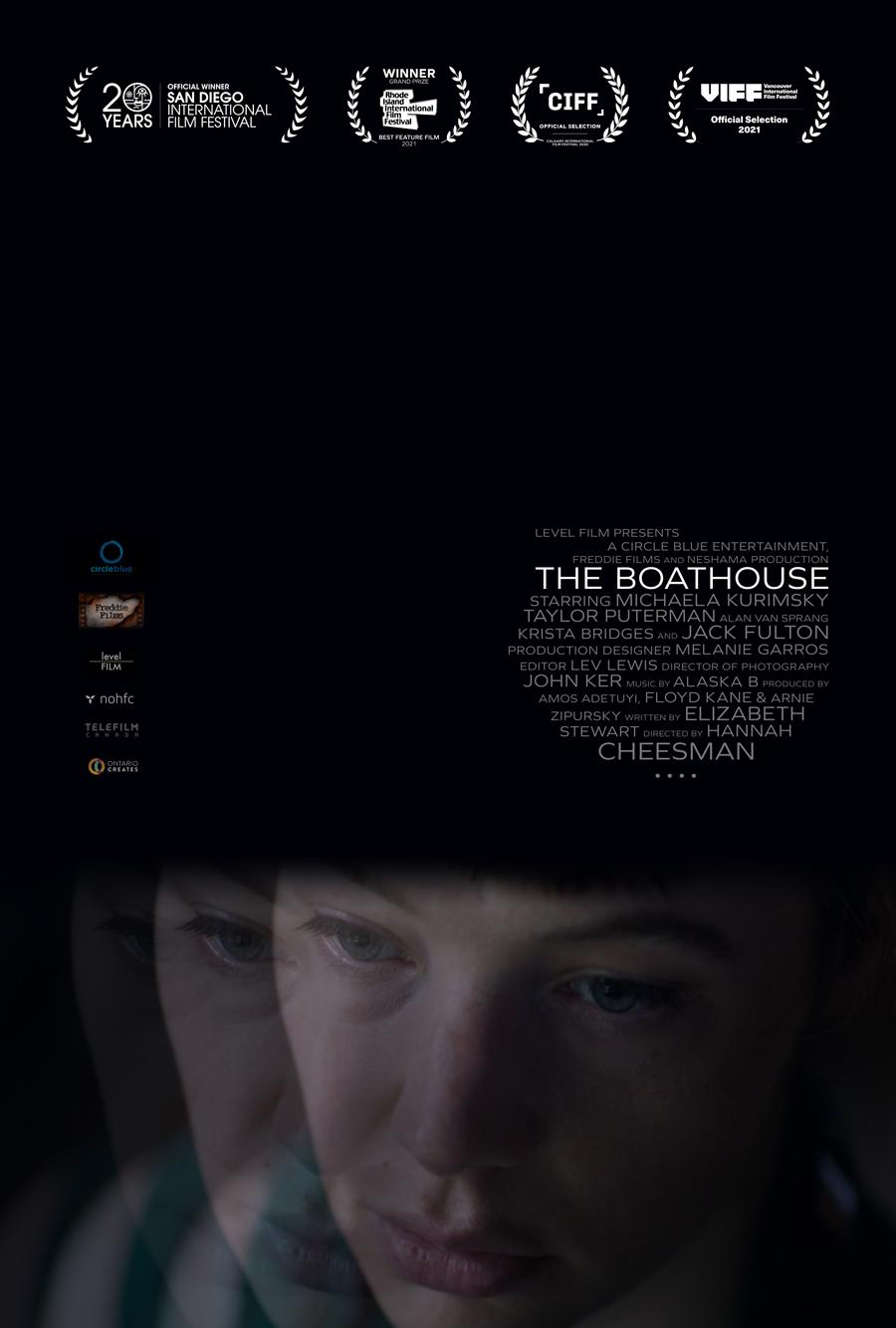 Krista Bridges, Tony Nappo, Alan Van Sprang, Jack Fulton, Michaela Kurimsky, and Taylor Belle in The Boathouse (2021)