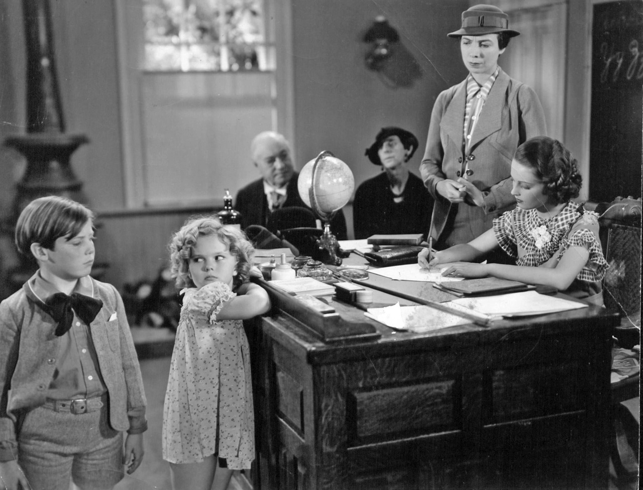 Shirley Temple, Sara Haden, June Lang, and Jerry Tucker in Captain January (1936)