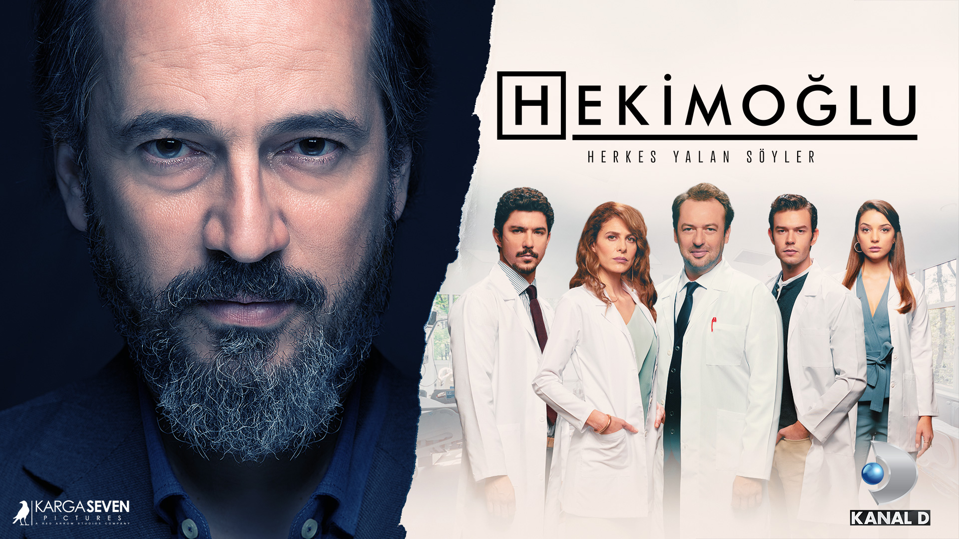 Okan Yalabik, Timuçin Esen, Ebru Özkan, Kaan Yildirim, Damla Colbay, and Aytaç Sasmaz in Hekimoglu (2019)