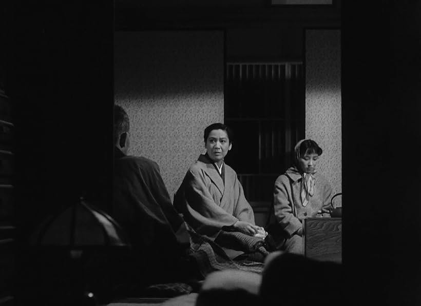 Ineko Arima, Setsuko Hara, and Chishû Ryû in Tokyo Twilight (1957)