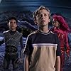 Cayden Boyd, Taylor Lautner, and Taylor Dooley in The Adventures of Sharkboy and Lavagirl 3-D (2005)