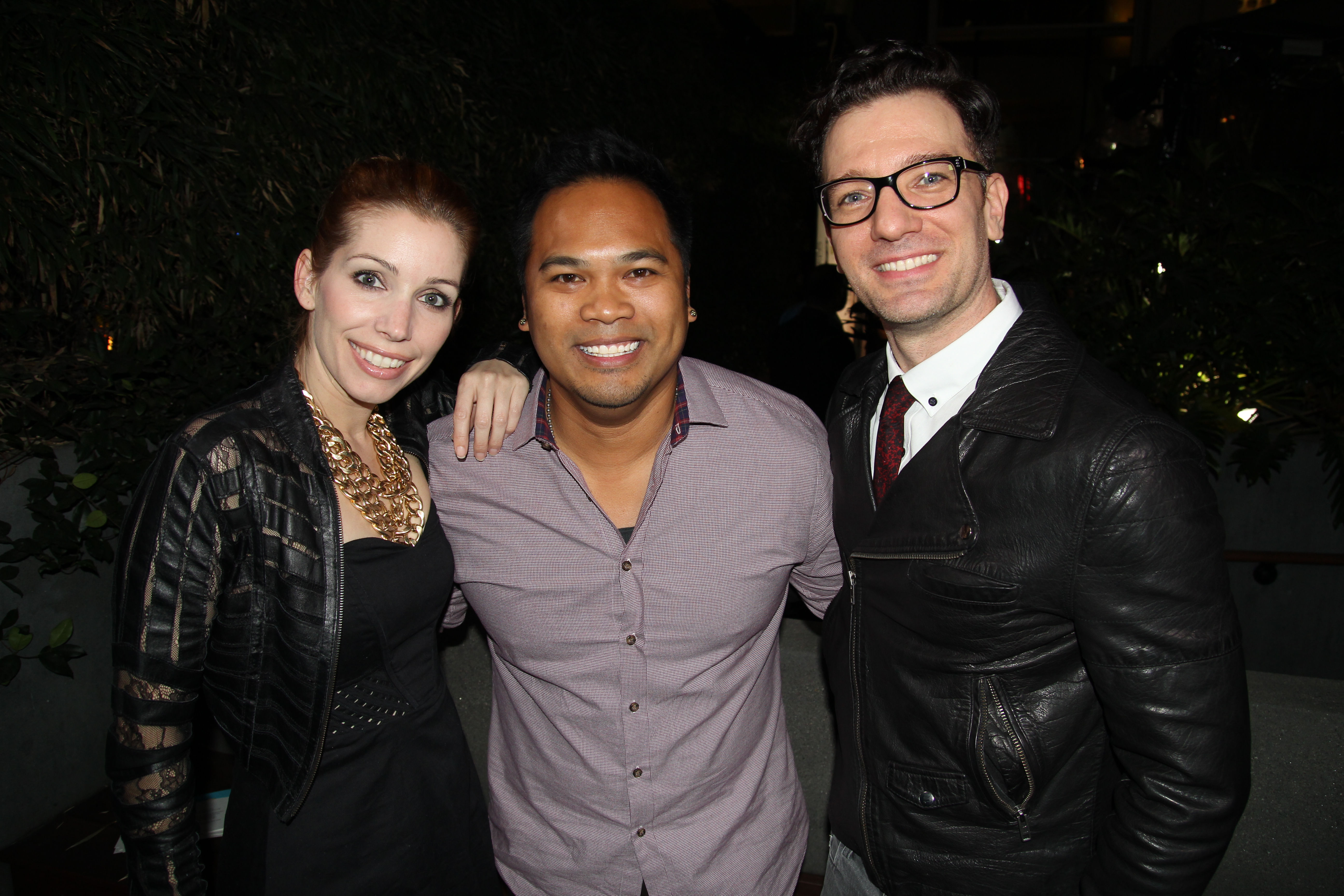 Autumn Federici, Manny Streetz, and JC Chasez at the Jackie Boyz Pre-Grammy Event