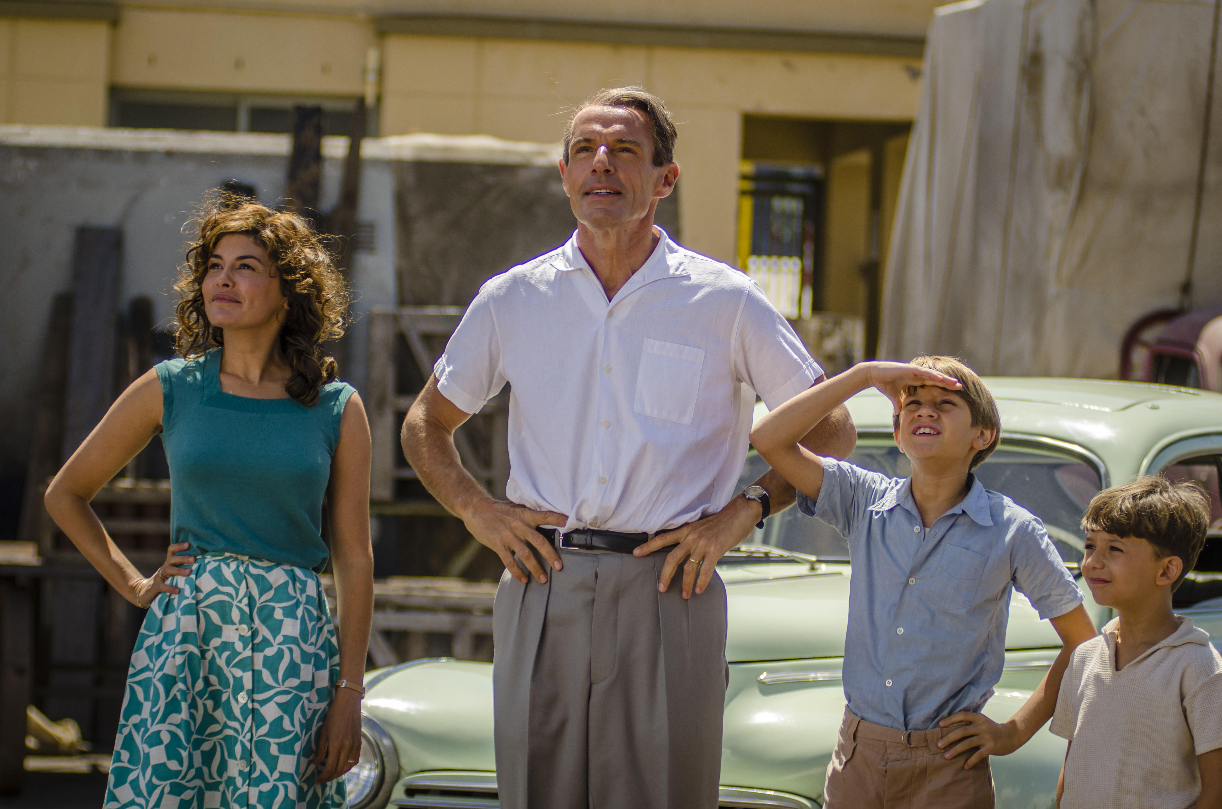 Audrey Tautou, Lambert Wilson, Rafaël de Ferran, and Ulysse Stein in The Odyssey (2016)