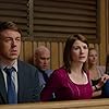 Joe Sims, Jodie Whittaker, Andrew Buchan, Arthur Darvill, and Charlotte Beaumont in Broadchurch (2013)