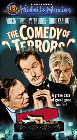 Peter Lorre, Boris Karloff, and Vincent Price in The Comedy of Terrors (1963)