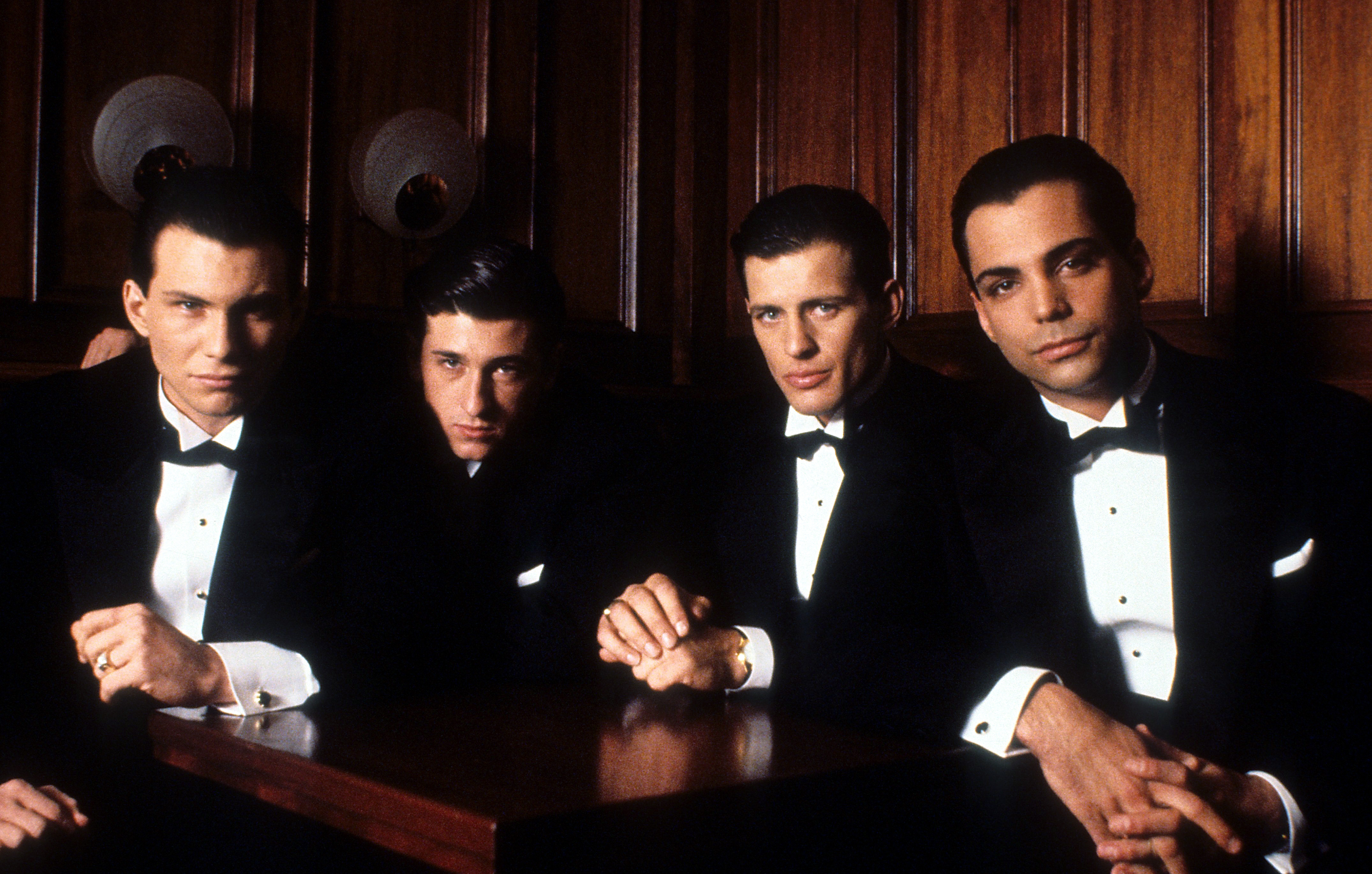 Christian Slater, Patrick Dempsey, Richard Grieco, and Costas Mandylor in Mobsters (1991)