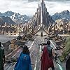 Cate Blanchett, Mark Ruffalo, Tom Hiddleston, Chris Hemsworth, and Tessa Thompson in Thor: Ragnarok (2017)