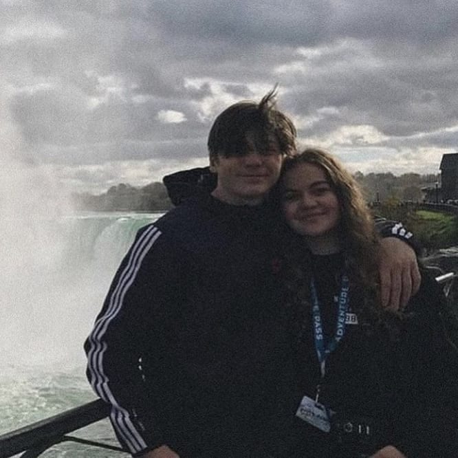 Jack Mulhern and Megan Charpentier at an event for Locke & Key (2017)