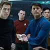 John Cho, Simon Pegg, Zoe Saldana, Karl Urban, Anton Yelchin, and Chris Pine in Star Trek (2009)