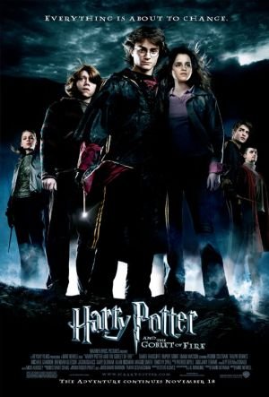 Rupert Grint, Daniel Radcliffe, Emma Watson, Clémence Poésy, Robert Pattinson, and Stanislav Yanevski in Harry Potter and the Goblet of Fire (2005)