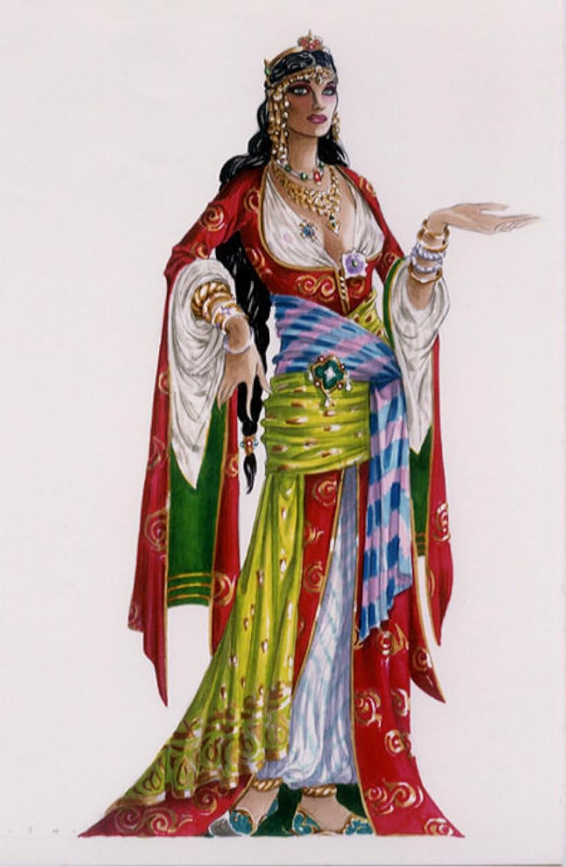 Costume design illustration for "SULTANA"