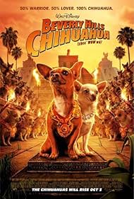 Drew Barrymore, George Lopez, Rusco, and Angel in Beverly Hills Chihuahua (2008)