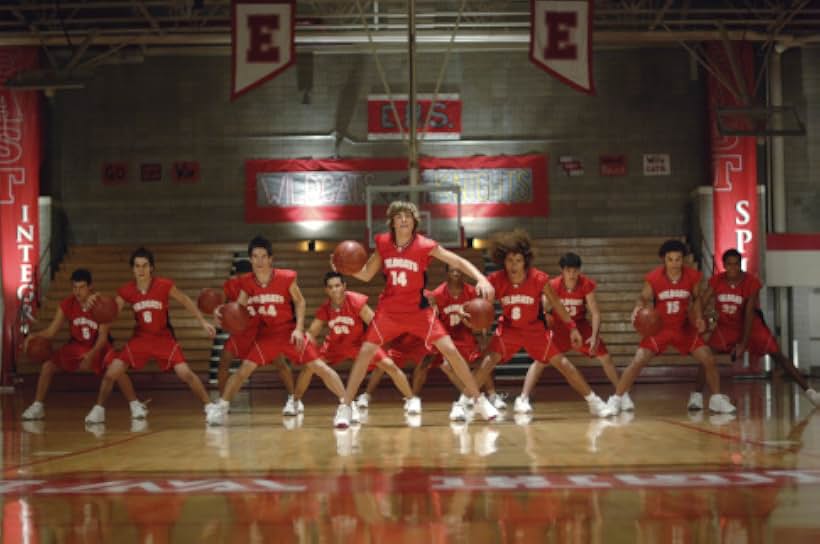 Corbin Bleu, Ryne Sanborn, Chris Warren, and Zac Efron in High School Musical (2006)