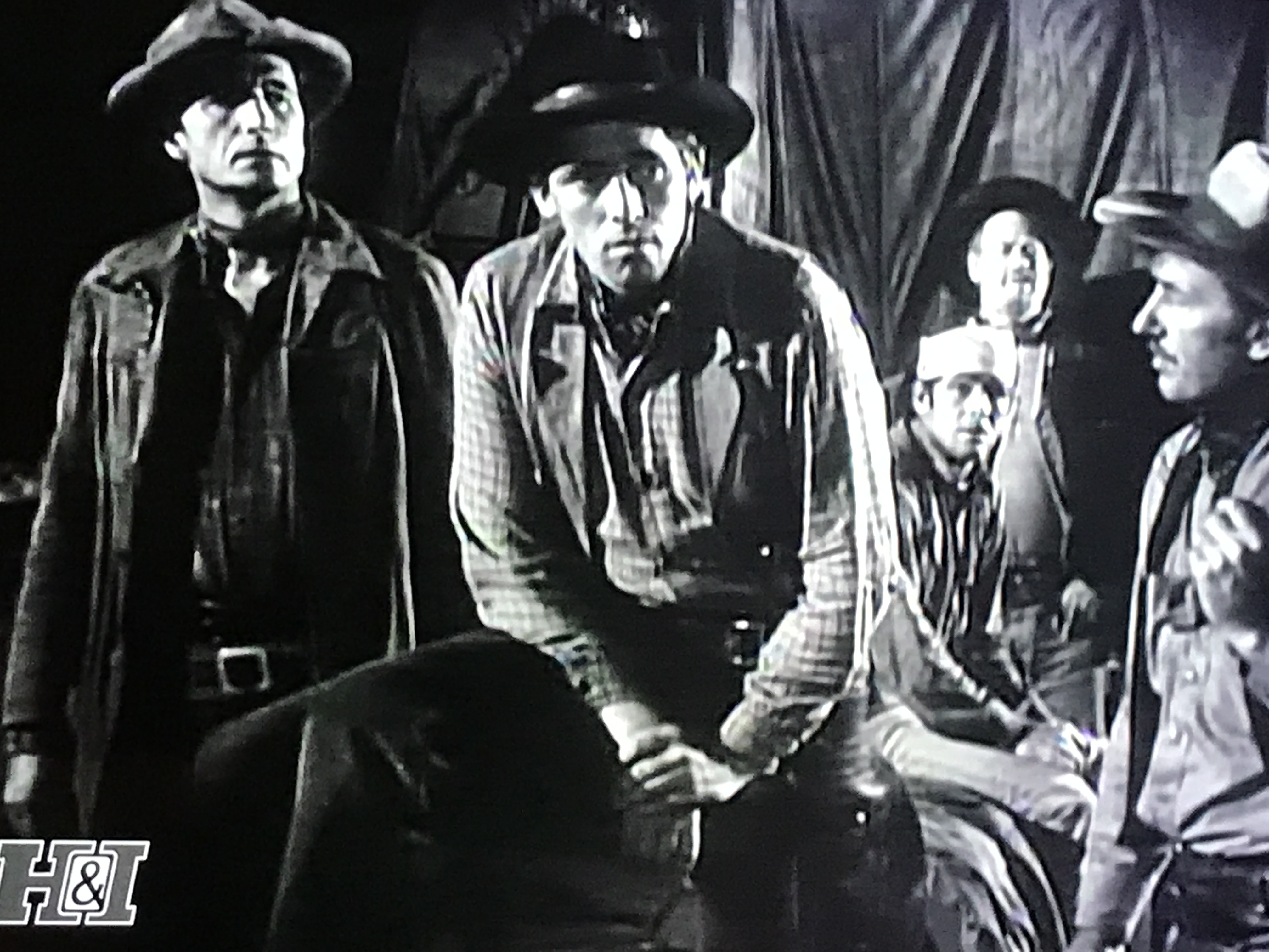 James Murdock, Paul Brinegar, Eric Fleming, Med Flory, and Steve Raines in Rawhide (1959)