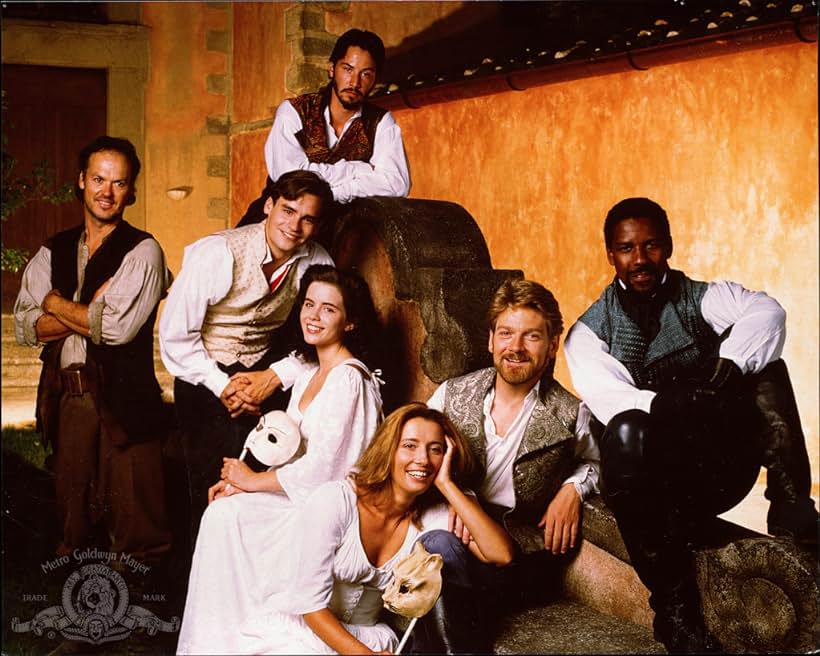 Kenneth Branagh, Keanu Reeves, Denzel Washington, Kate Beckinsale, Michael Keaton, Robert Sean Leonard, and Emma Thompson in Much Ado About Nothing (1993)