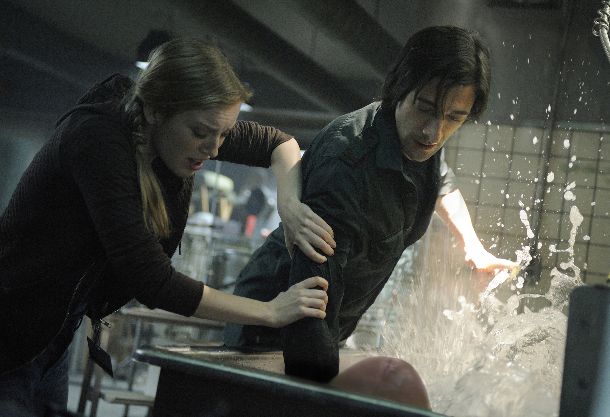 Sarah Polley and Adrien Brody in Splice (2009)