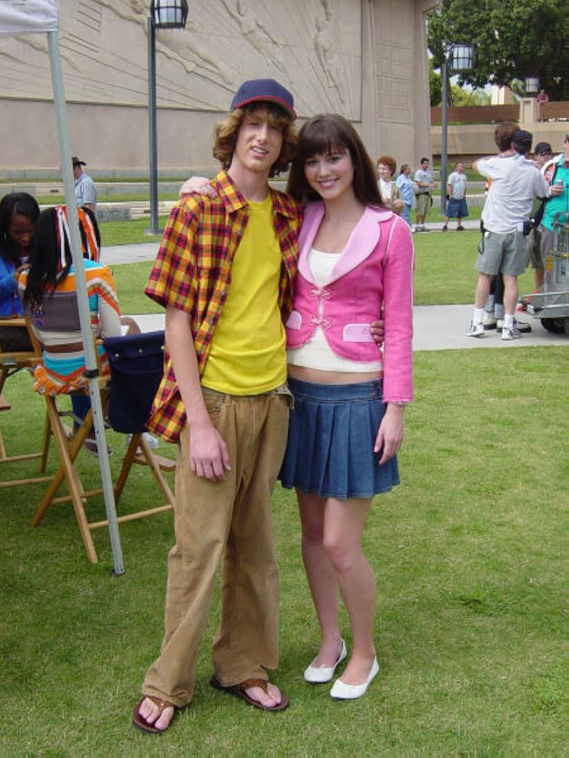 Dustin Ingram and Mary Elizabeth Winstead on the set of "Sky High"