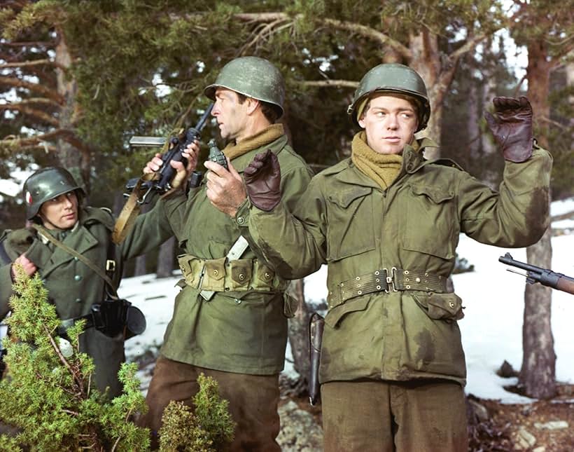 James MacArthur and George Montgomery in Battle of the Bulge (1965)