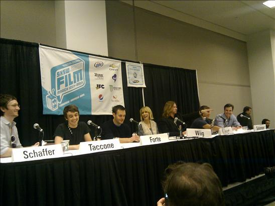 Val Kilmer, Ryan Phillippe, Will Forte, John Solomon, Kristen Wiig, Jorma Taccone, Akiva Schaffer, and The Lonely Island at an event for MacGruber (2010)