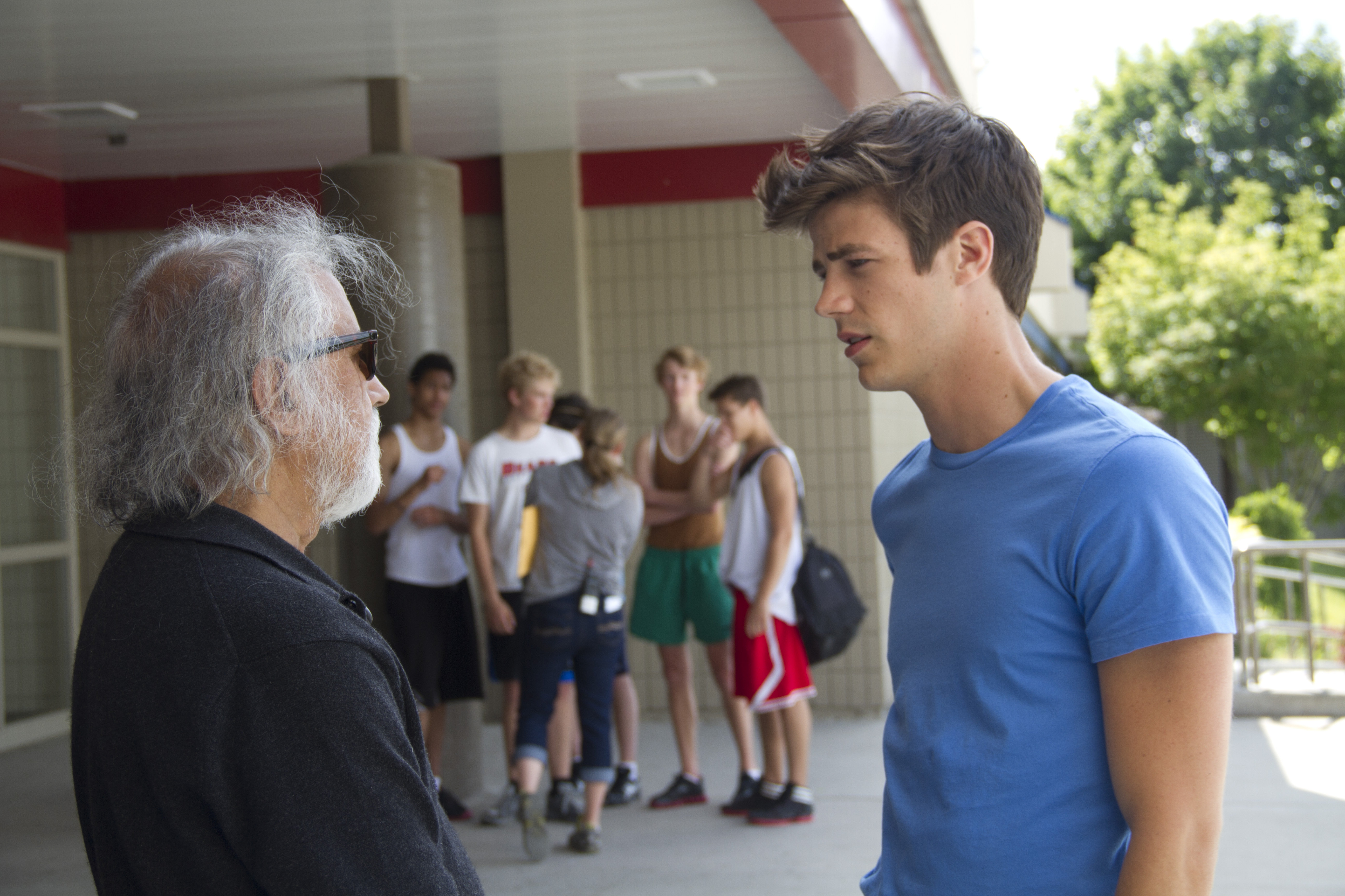 Vic Sarin and Grant Gustin in A Mother's Nightmare (2012)