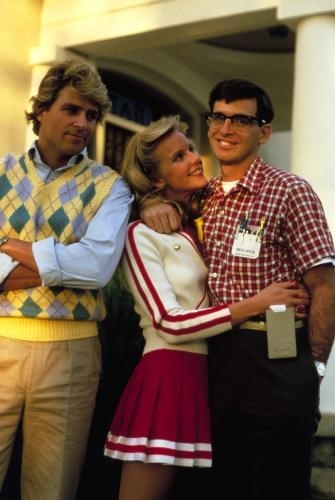 Robert Carradine, Ted McGinley, and Julia Montgomery in Revenge of the Nerds (1984)