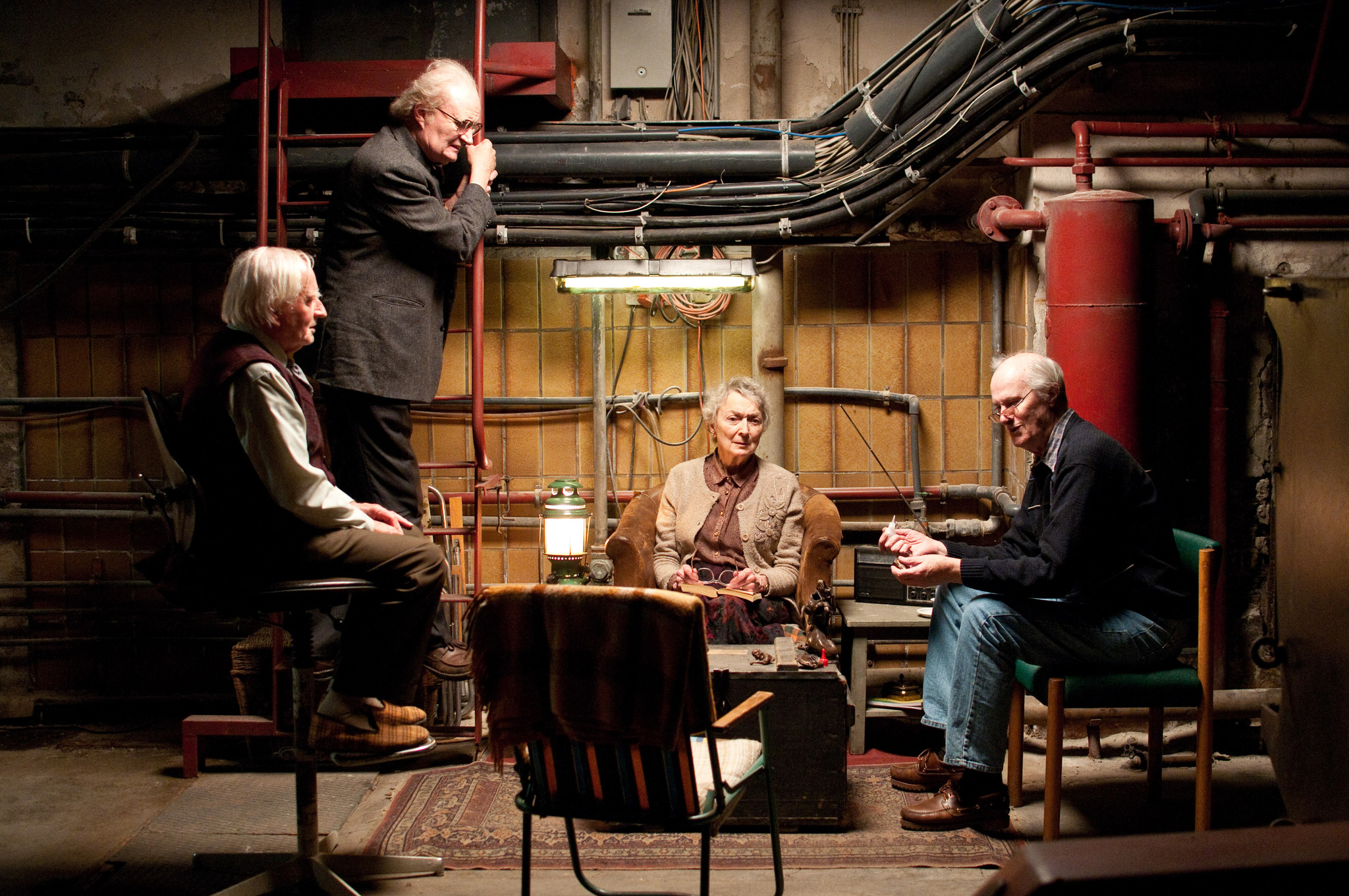 Jim Broadbent, Robert Fyfe, Ralph Riach, and Amanda Walker in Cloud Atlas (2012)