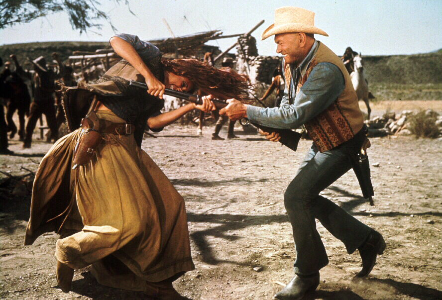 Yul Brynner and Daliah Lavi in Catlow (1971)