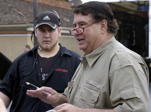 Actor and production assistant, Paul Tipton, with his dad, director Ken Tipton.