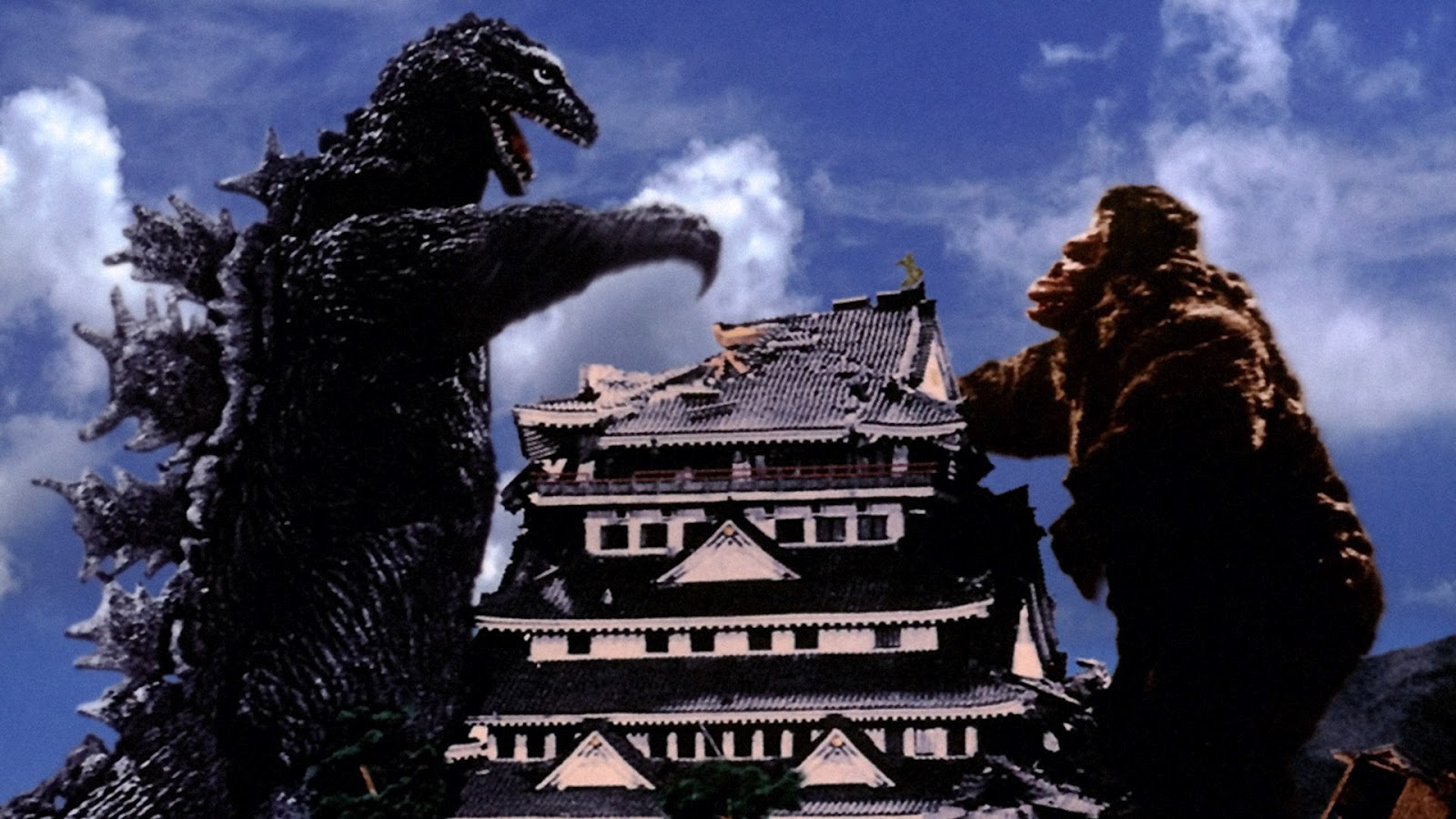 Shôichi Hirose and Haruo Nakajima in King Kong vs. Godzilla (1963)