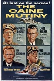 Humphrey Bogart, José Ferrer, Van Johnson, and Fred MacMurray in The Caine Mutiny (1954)