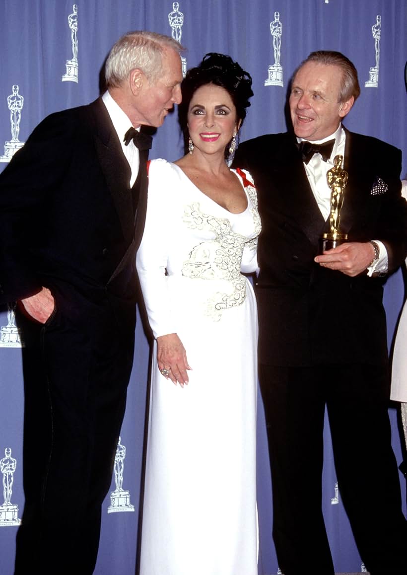 Paul Newman, Elizabeth Taylor, and Anthony Hopkins at an event for The Silence of the Lambs (1991)