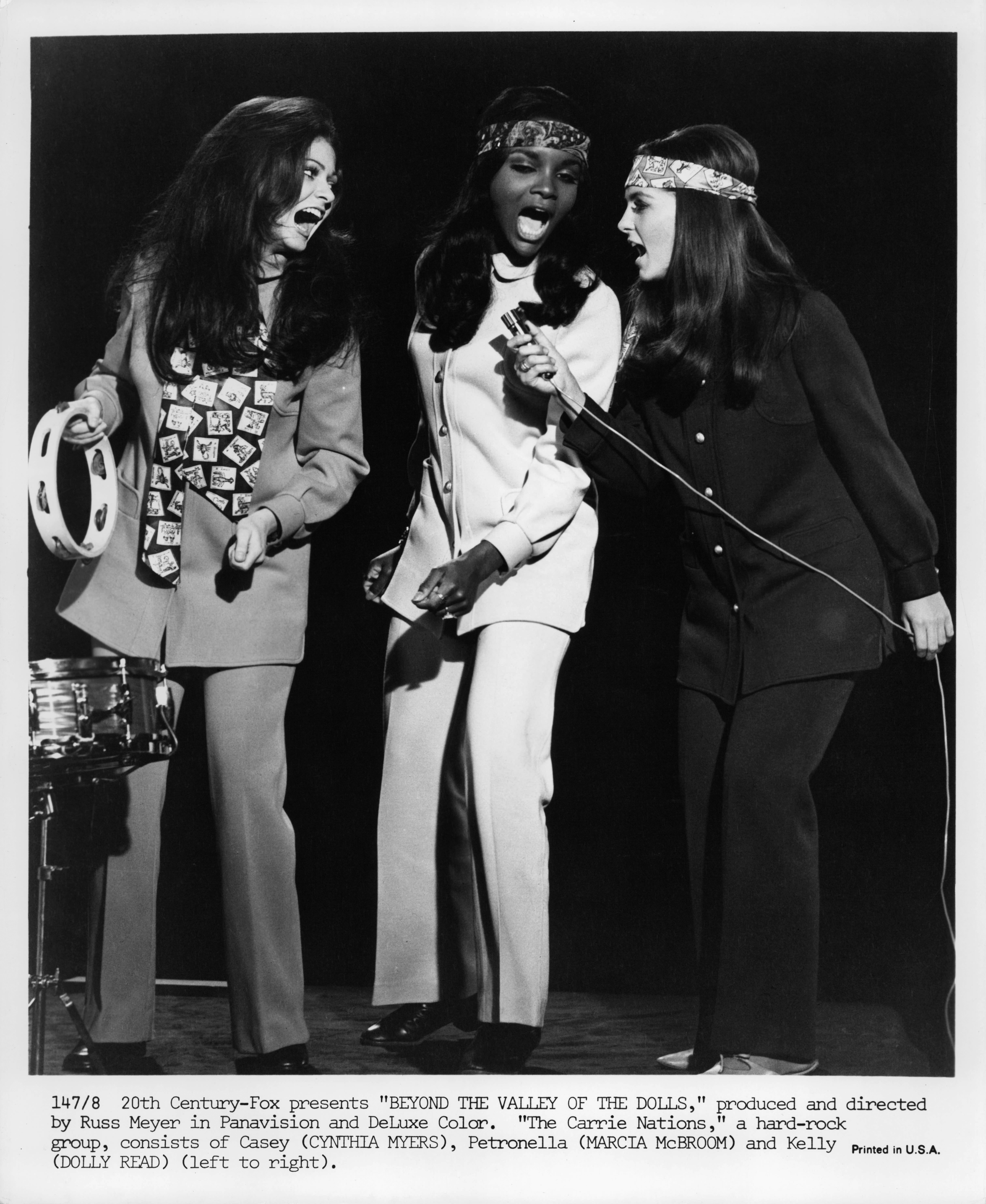 Marcia McBroom, Cynthia Myers, and Dolly Read in Beyond the Valley of the Dolls (1970)