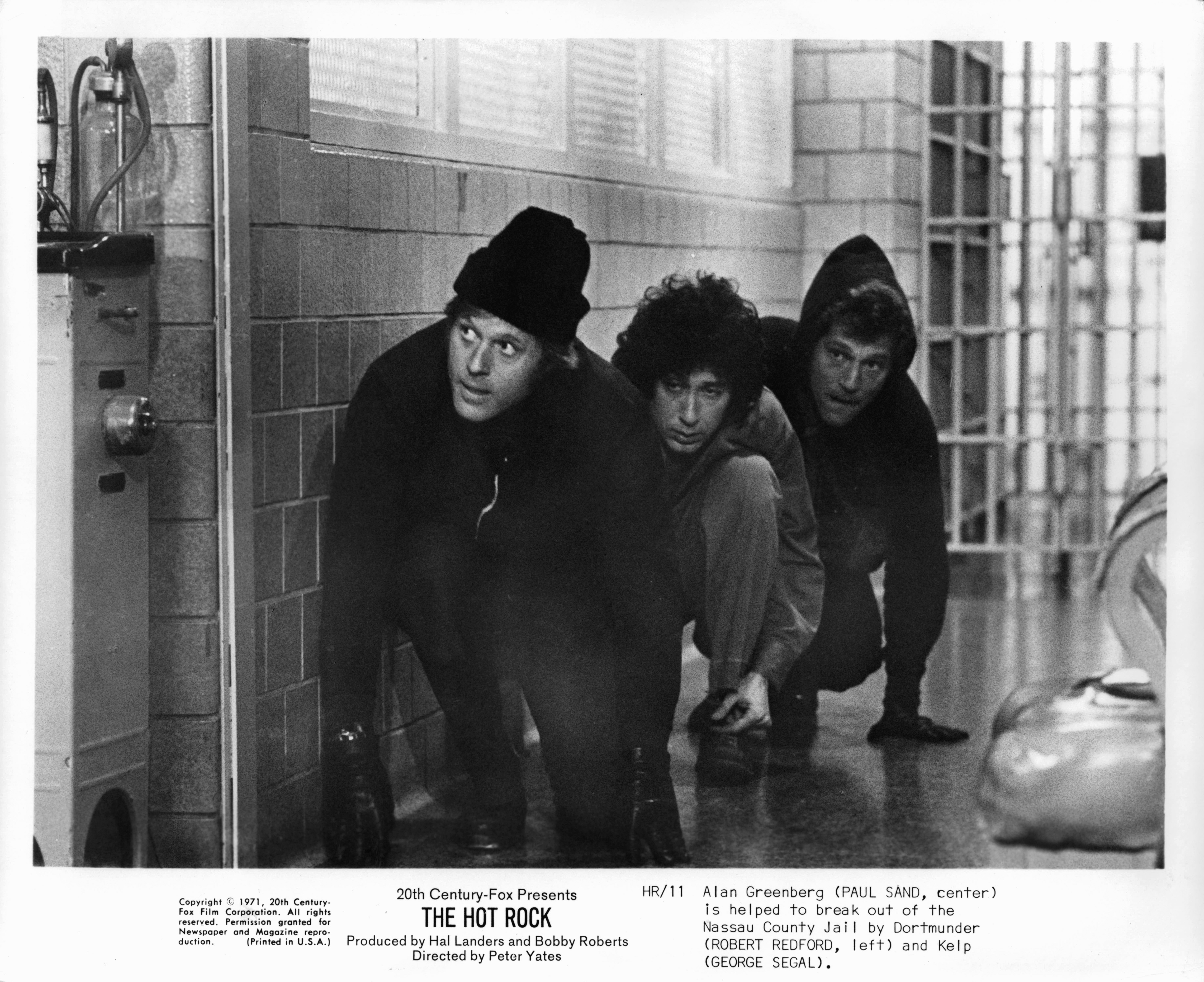 Robert Redford, George Segal, and Paul Sand in The Hot Rock (1972)