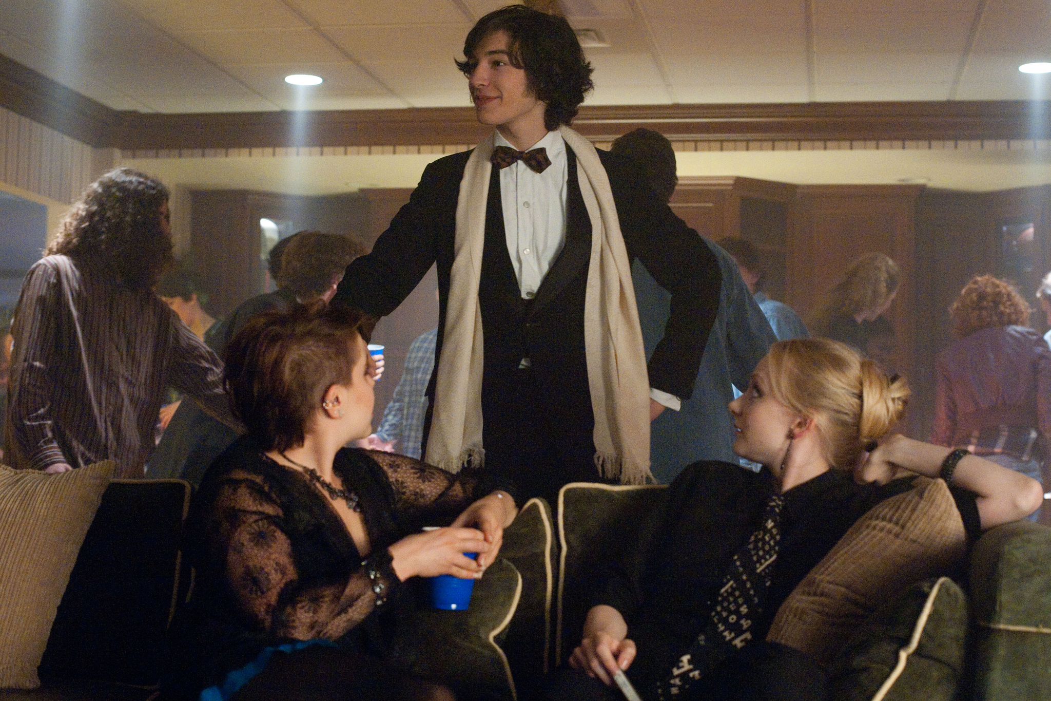 Mae Whitman, Ezra Miller, and Erin Wilhelmi in The Perks of Being a Wallflower (2012)