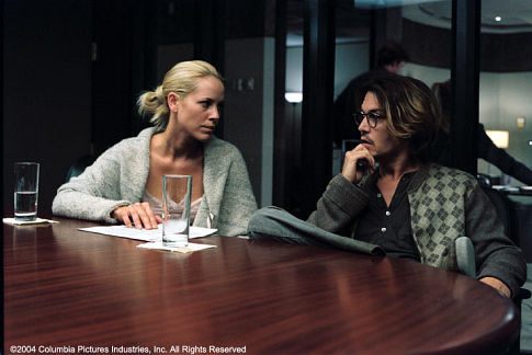 Johnny Depp and Maria Bello in Secret Window (2004)