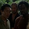 Daniel Dae Kim, Josh Holloway, and Harold Perrineau in Lost (2004)